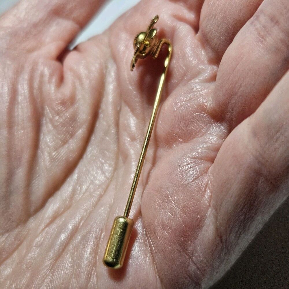 **Last Chance!! Final Sale** Gold Tone Vintage Dainty Daisy Stick Pin - Picture 2 of 9